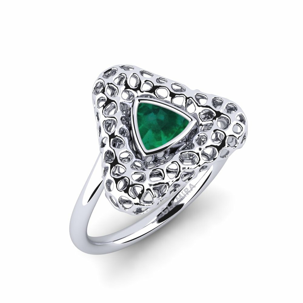 Nhẫn Christelle Đá Emerald / Ngọc lục Bảo