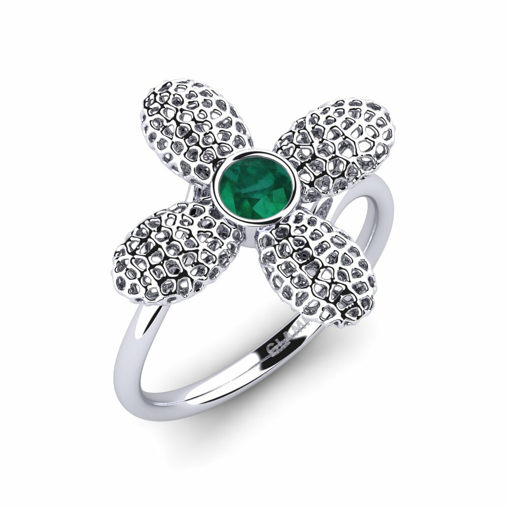 Nhẫn Etalpomo Đá Emerald / Ngọc lục Bảo