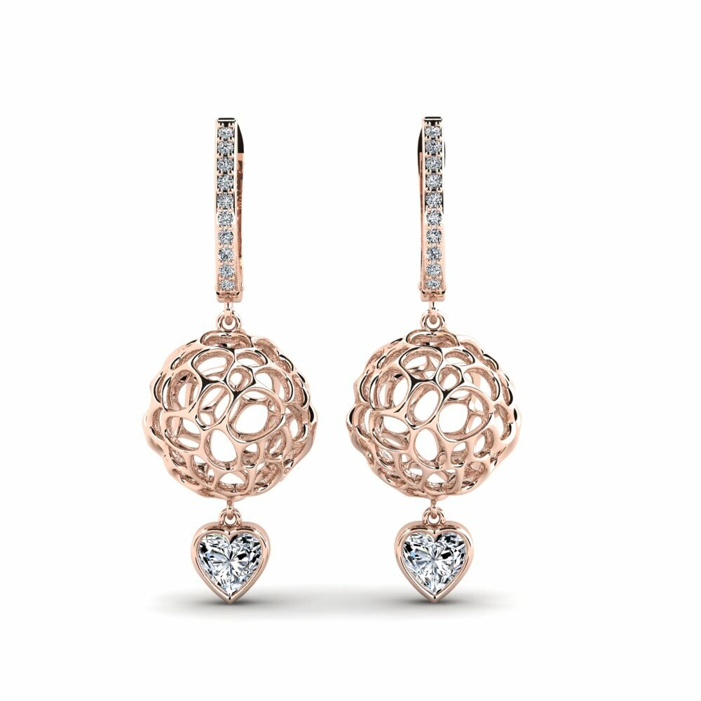 14k Oro Rosa Pendiente de mujer Accourir