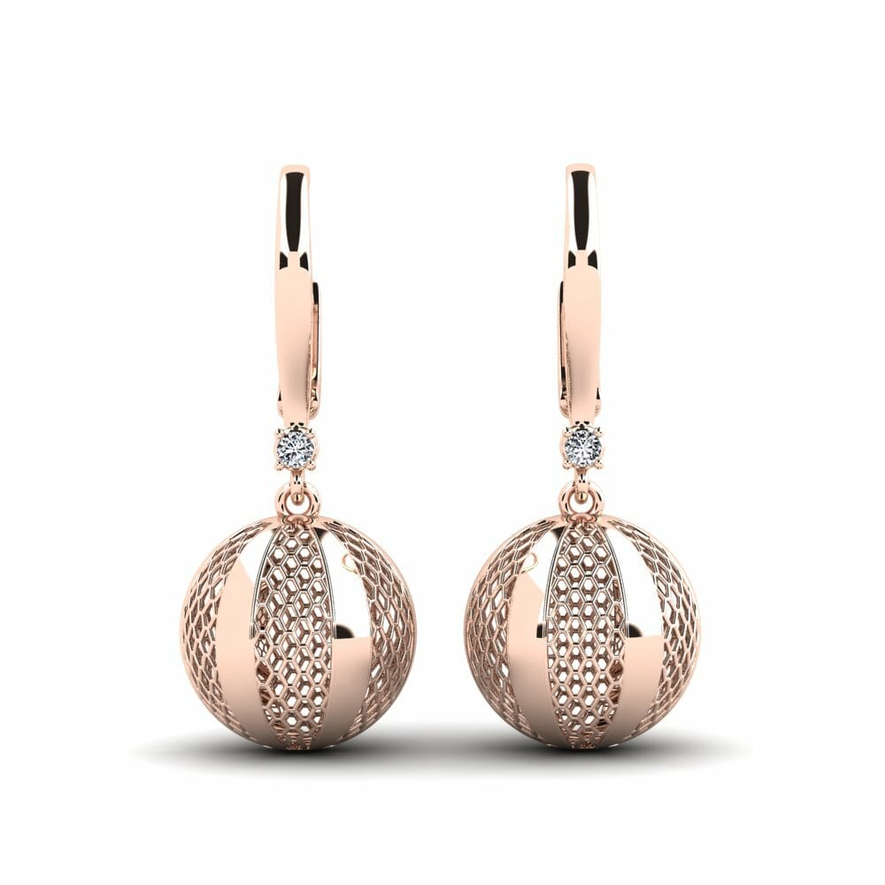 14k Oro Rosa Pendiente de mujer Ainden