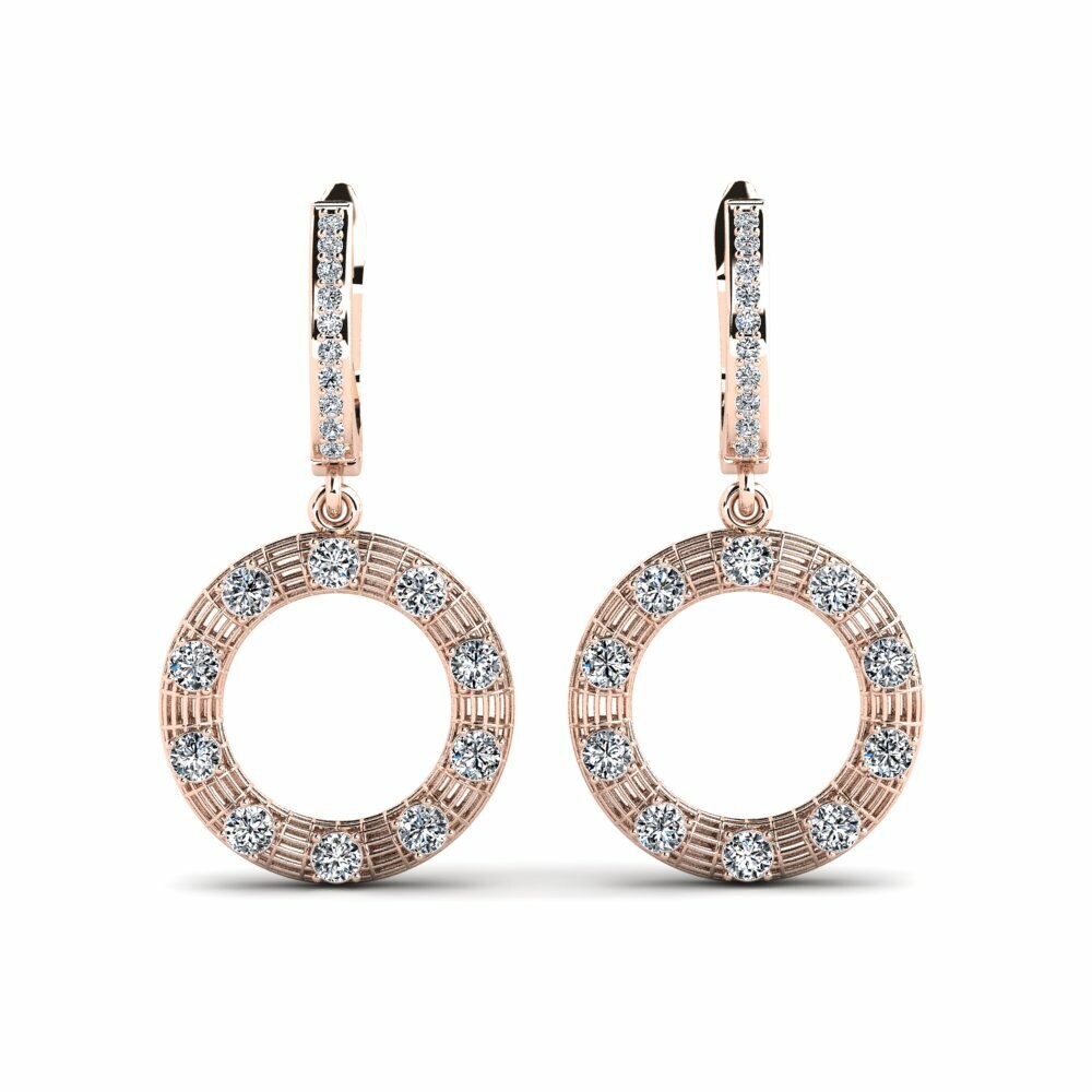 14k Oro Rosa Pendiente de mujer Alternance