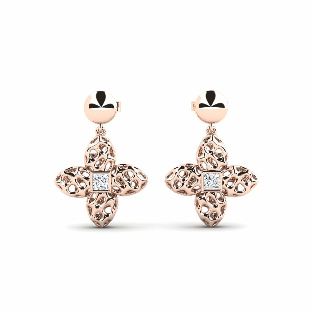 14k Oro Rosa Pendiente de mujer Assof
