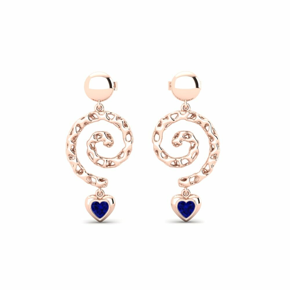 14k Oro Rosa Pendiente de mujer Atlov