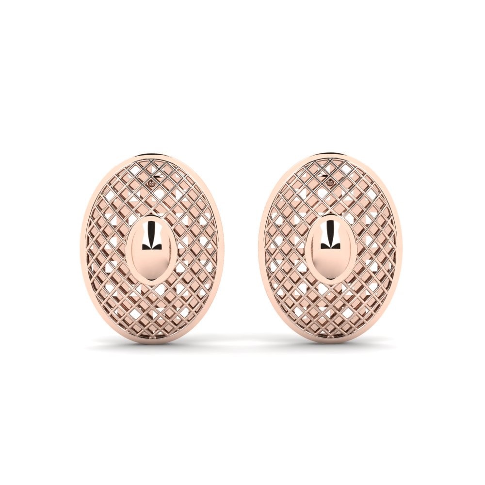 14k Oro Rosa Pendientes Cailan