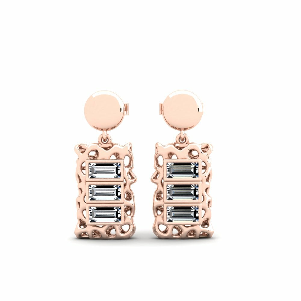 14k Oro Rosa Pendiente de mujer Clyde
