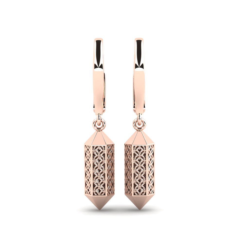 Pendientes Cruim 14k Oro Rosa