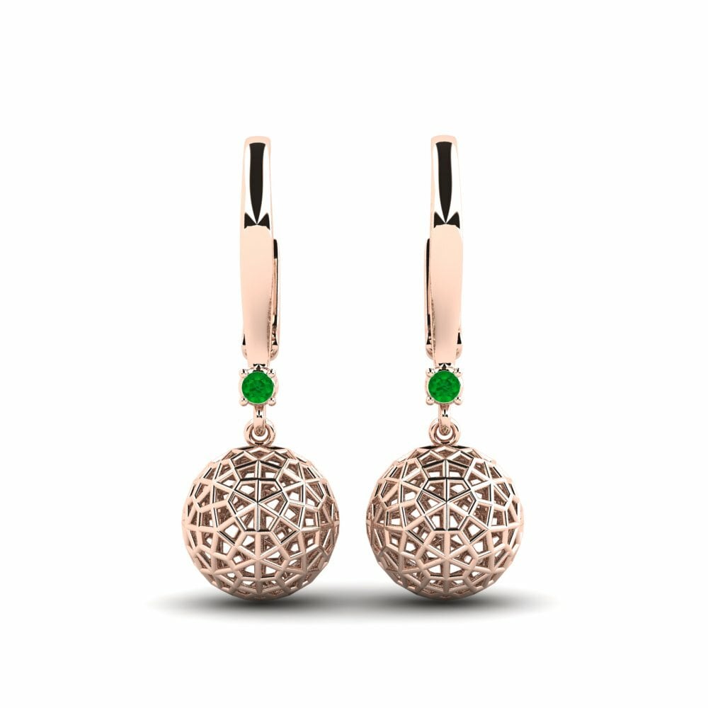 14k Oro Rosa Pendiente de mujer Damtonbij