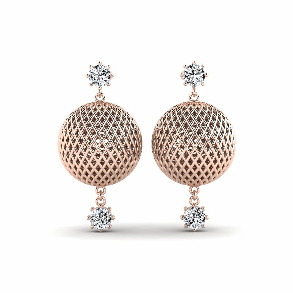 14k Oro Rosa Pendiente de mujer Dominer