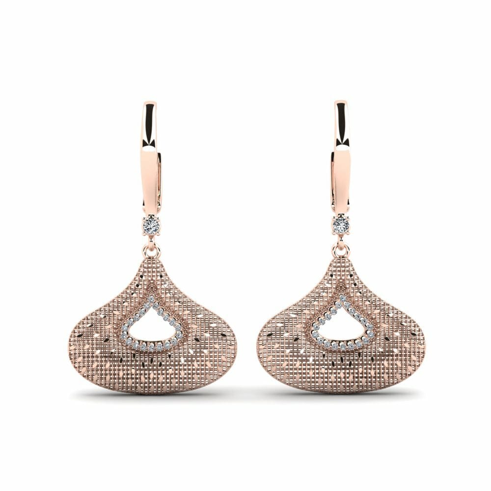 14k Oro Rosa Pendiente de mujer Etage