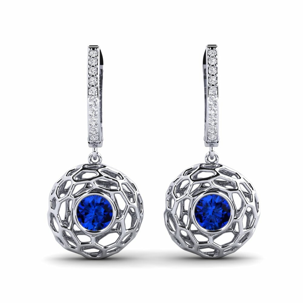 Sapphire (Lab Created) Women's Earring Hiner