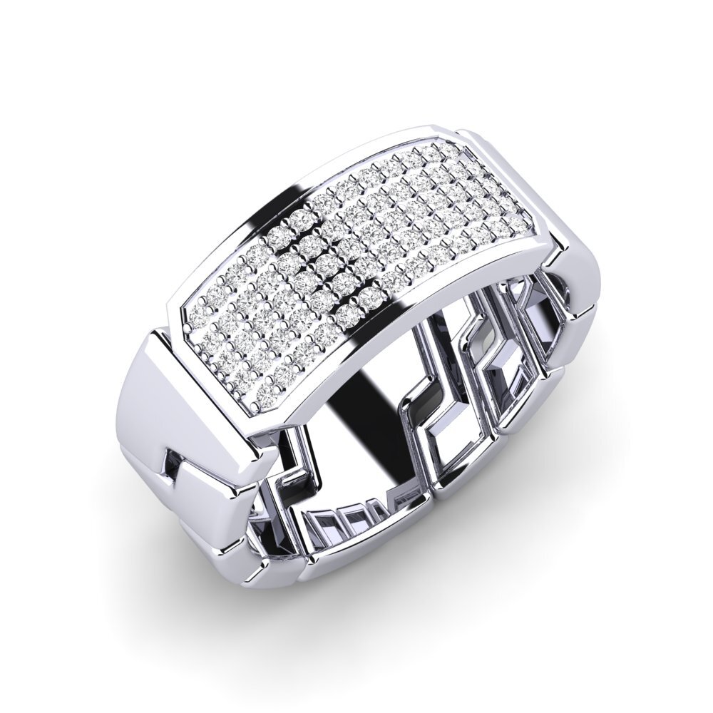 Weißer Saphir Ring Pascua
