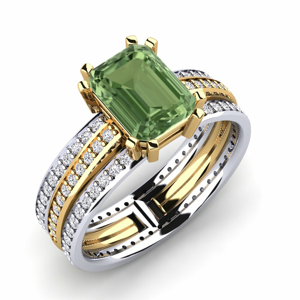 Green Sapphire Engagement Ring Precoce