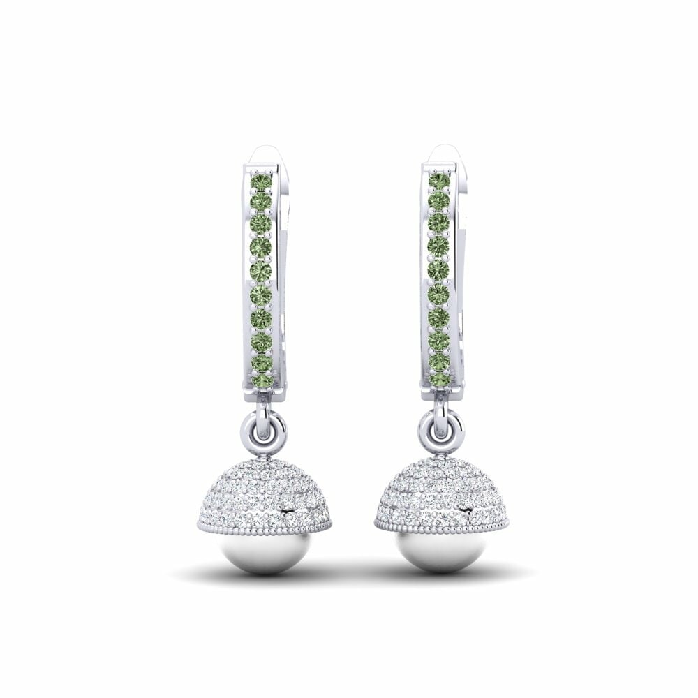 Groene Diamant Dames Oorbellen Cundrie