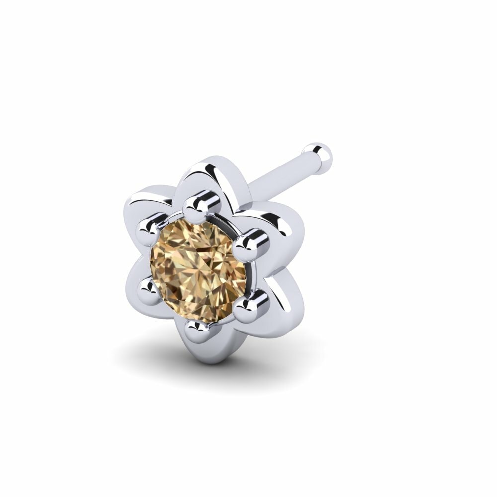 Bruine Diamant Neus Pin Betiy