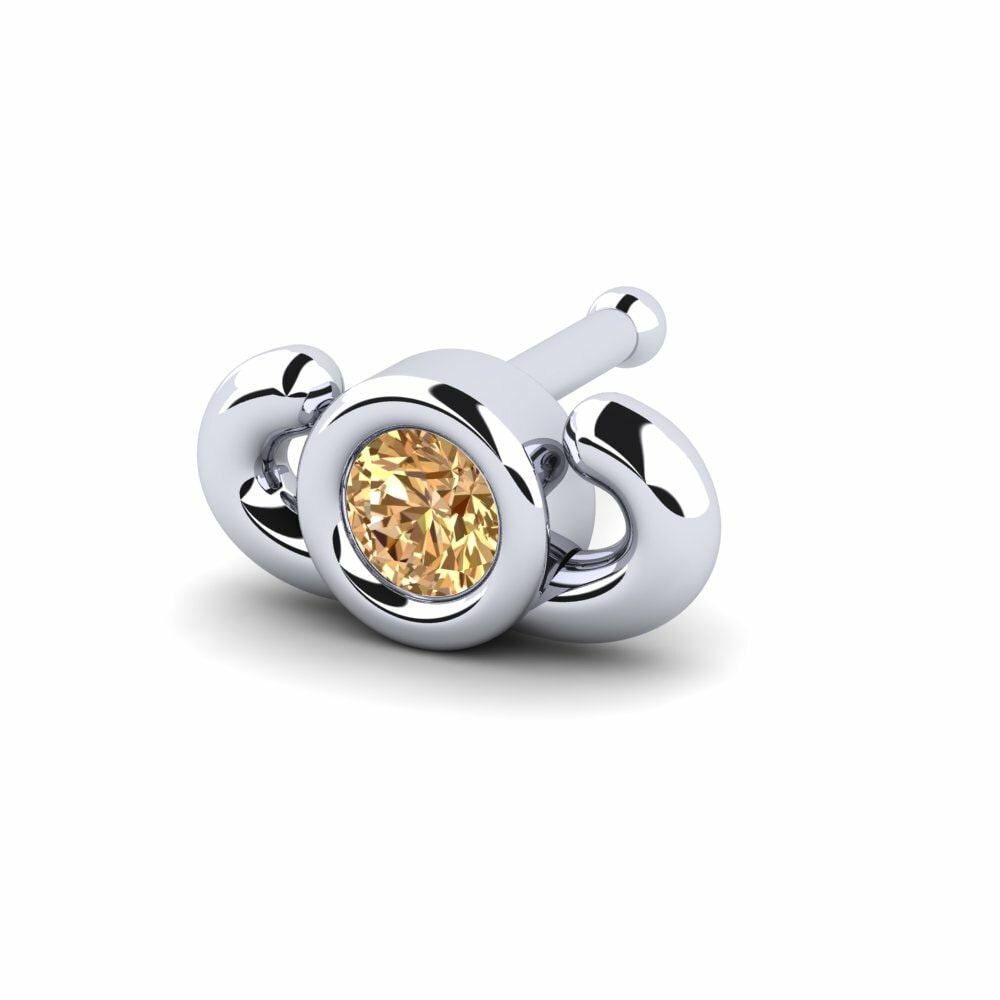 Bruine Diamant Neus Pin Britian