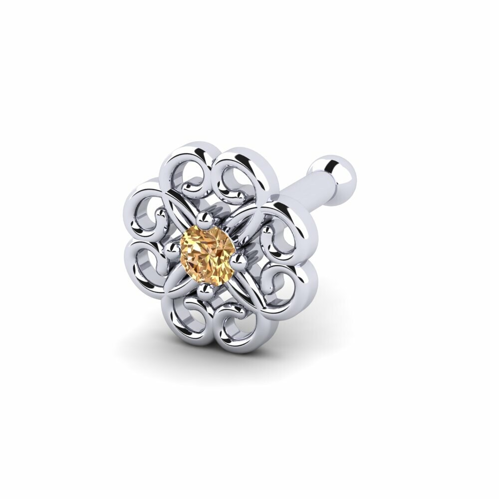 Bruine Diamant Neus Pin Chexis