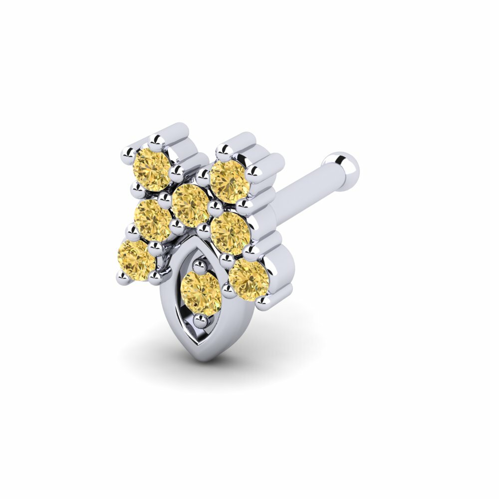 Gele Diamant Neus Pin Decease