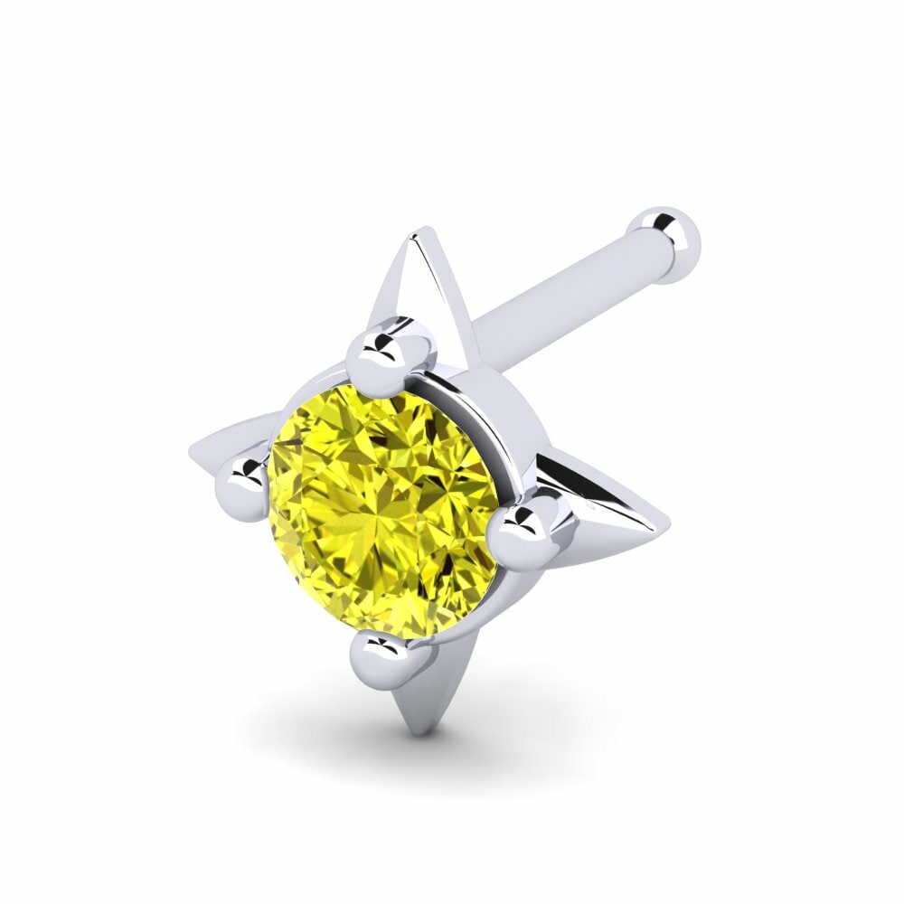 Gele Diamant Neus Pin Diff