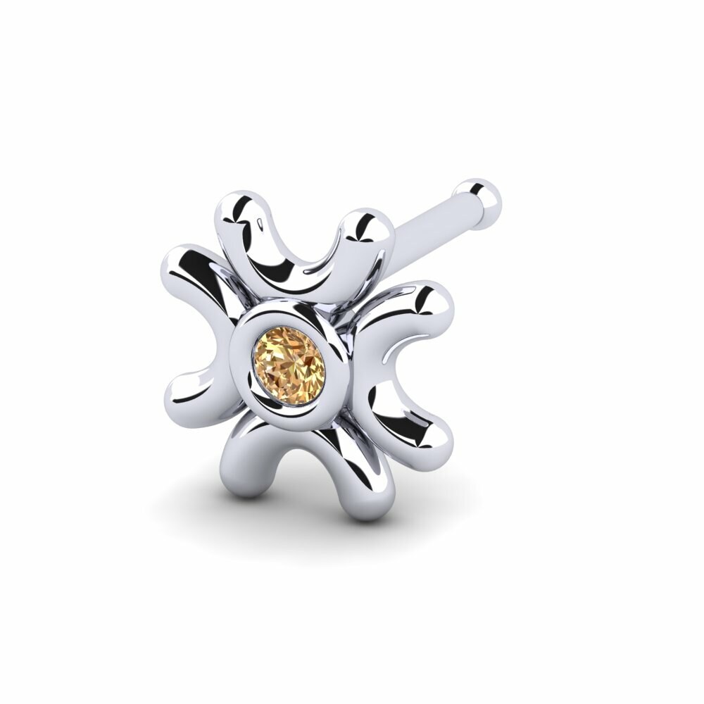 Bruine Diamant Neus Pin Faulga