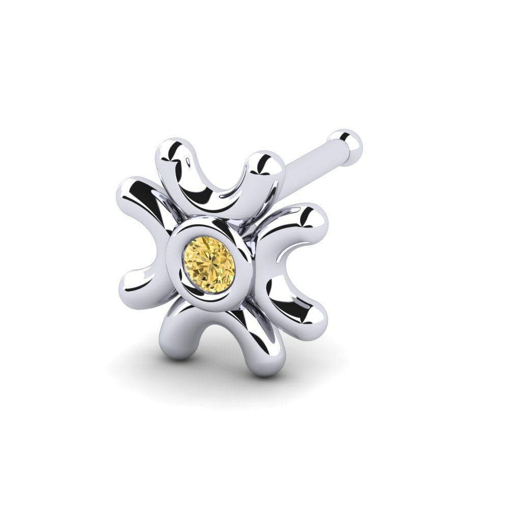 Gele Diamant Neus Pin Faulga