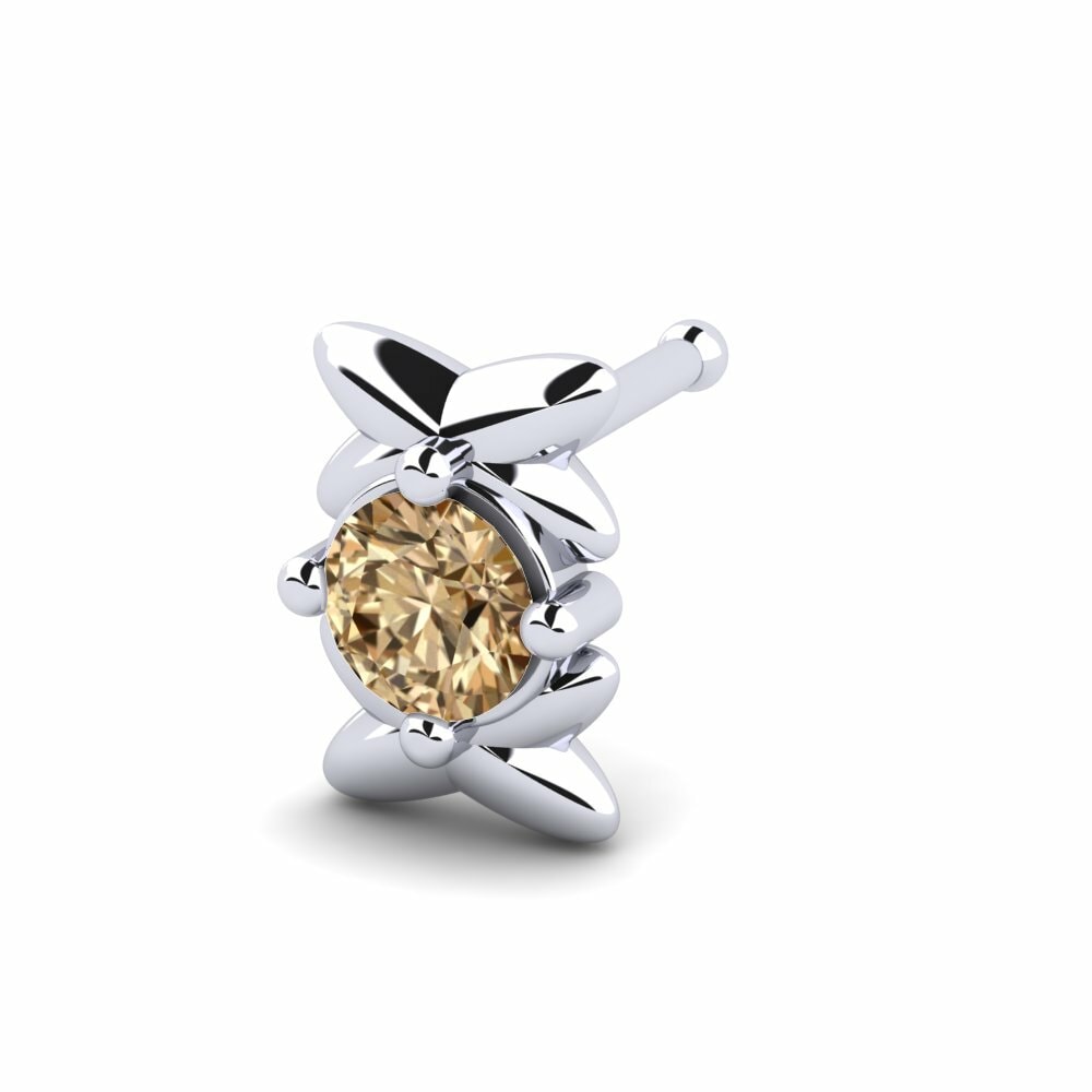 Bruine Diamant Neus Pin Goltz