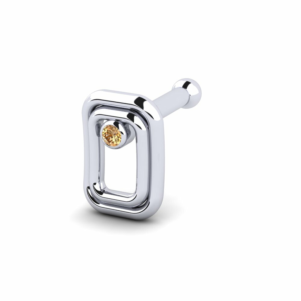 Bruine Diamant Neus Pin Habilid