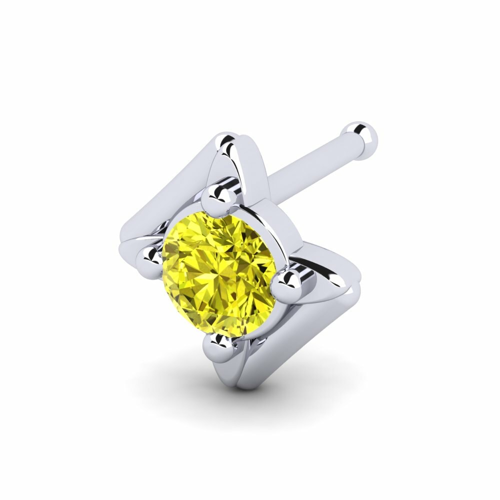 Yellow Diamond Nose Pin Hommerian