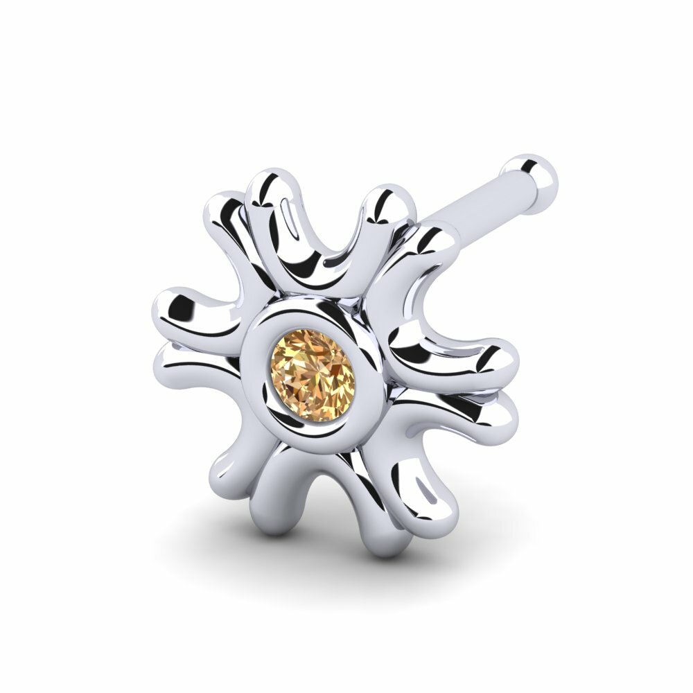 Bruine Diamant Neus Pin Imereens