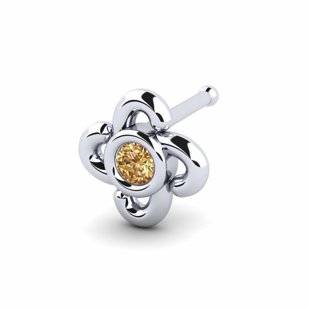 Bruine Diamant Neus Pin Laockword