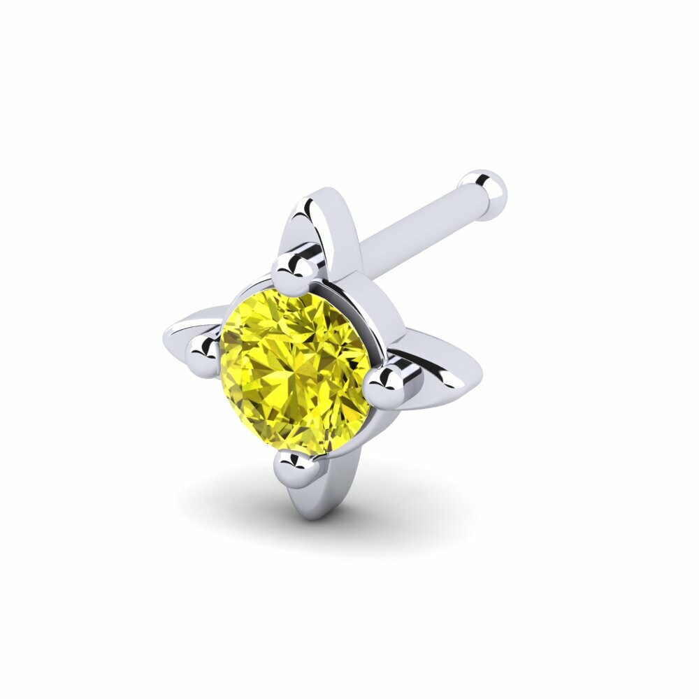 Gele Diamant Neus Pin Litae
