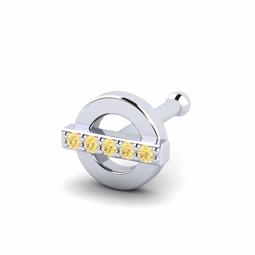 Gele Diamant Neus Pin Mnesre