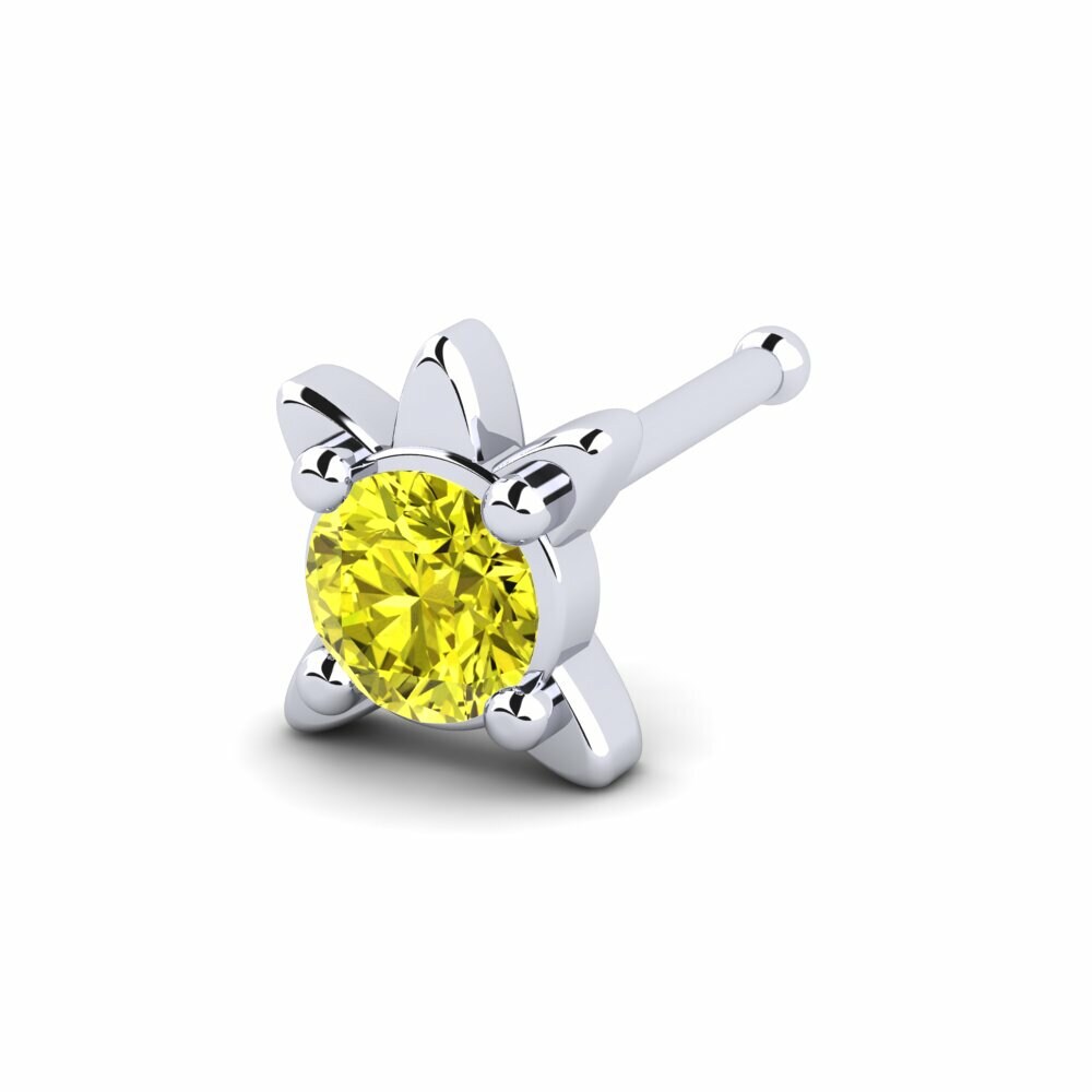 Gele Diamant Neus Pin Roninef