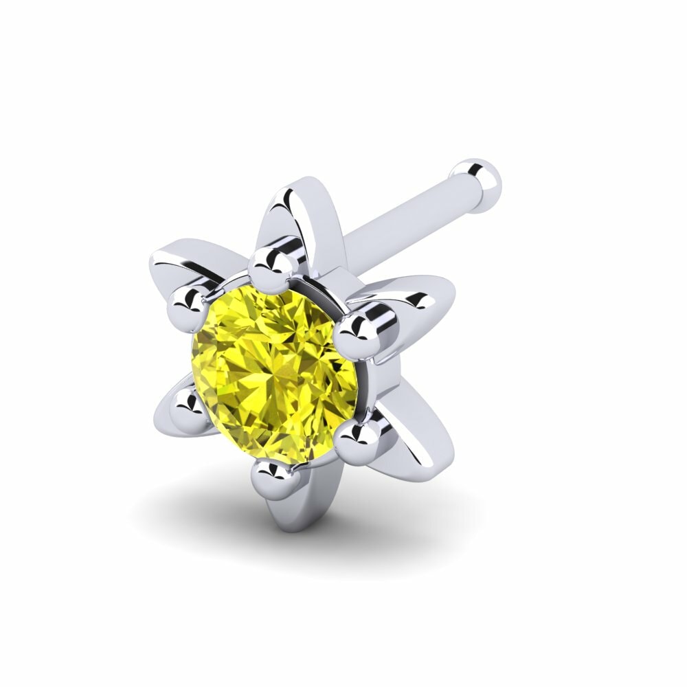 Yellow Diamond Nose Pin Routeo