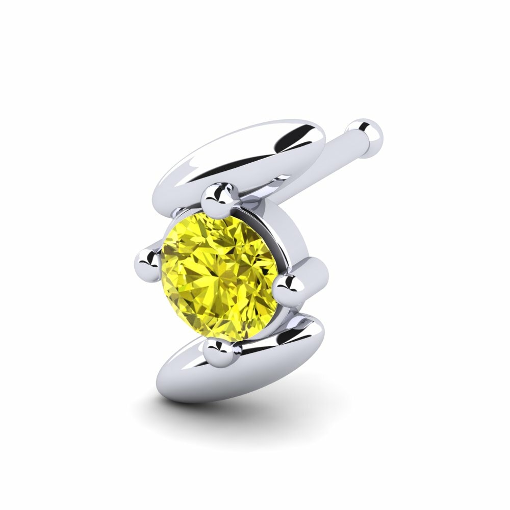 Gele Diamant Neus Pin Rugby