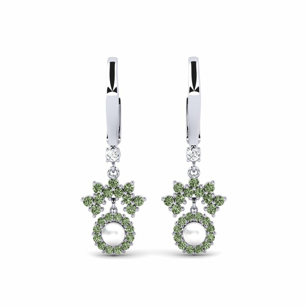Groene Diamant Dames Oorbellen Ehses