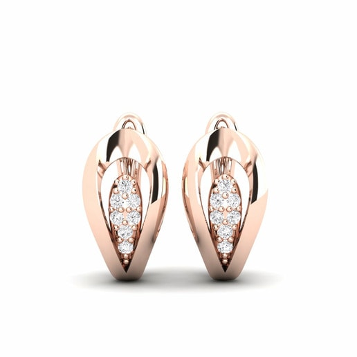 Earring Lamborn 585 Rose Gold & White Sapphire