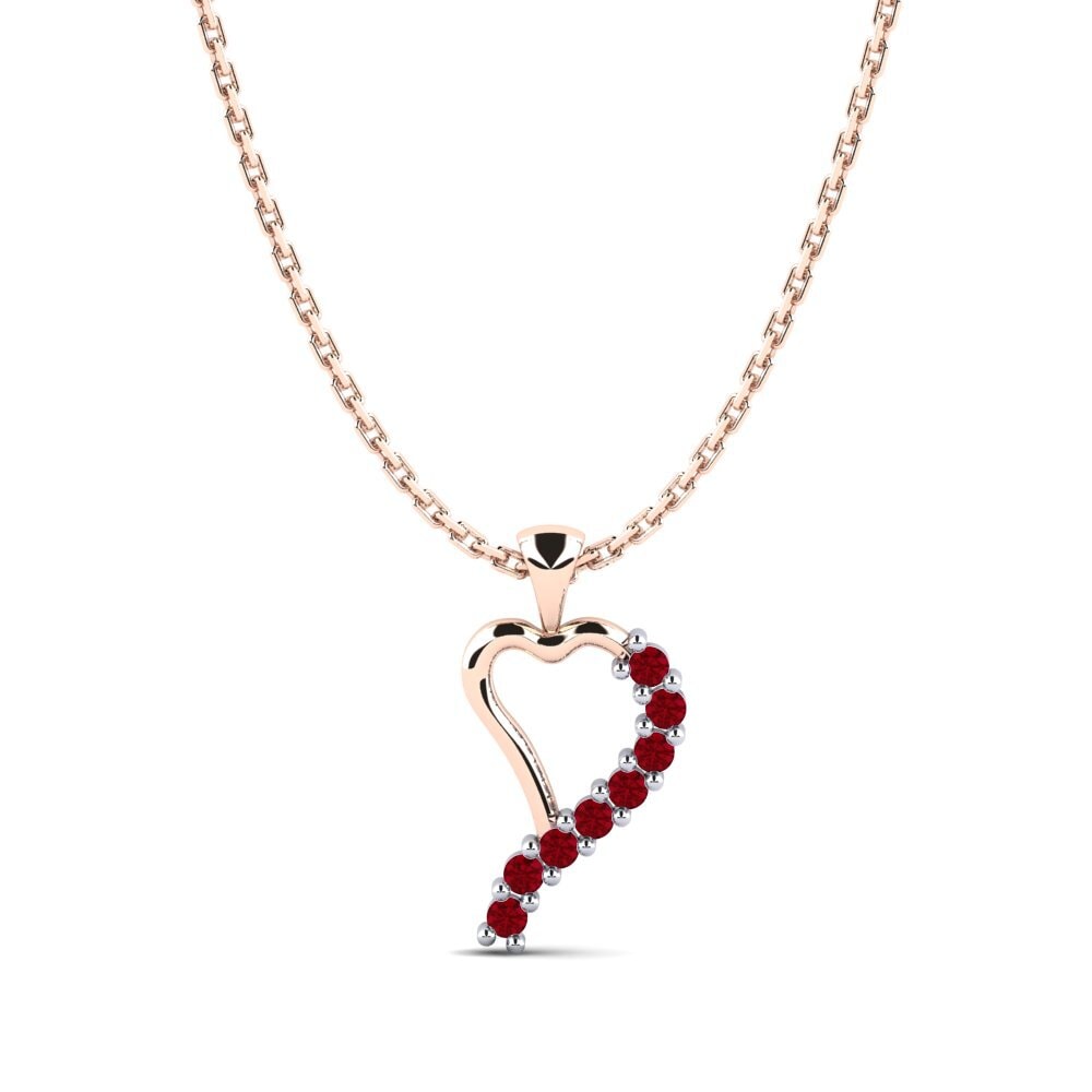 Red Zirconia Women's Pendant Lupinus