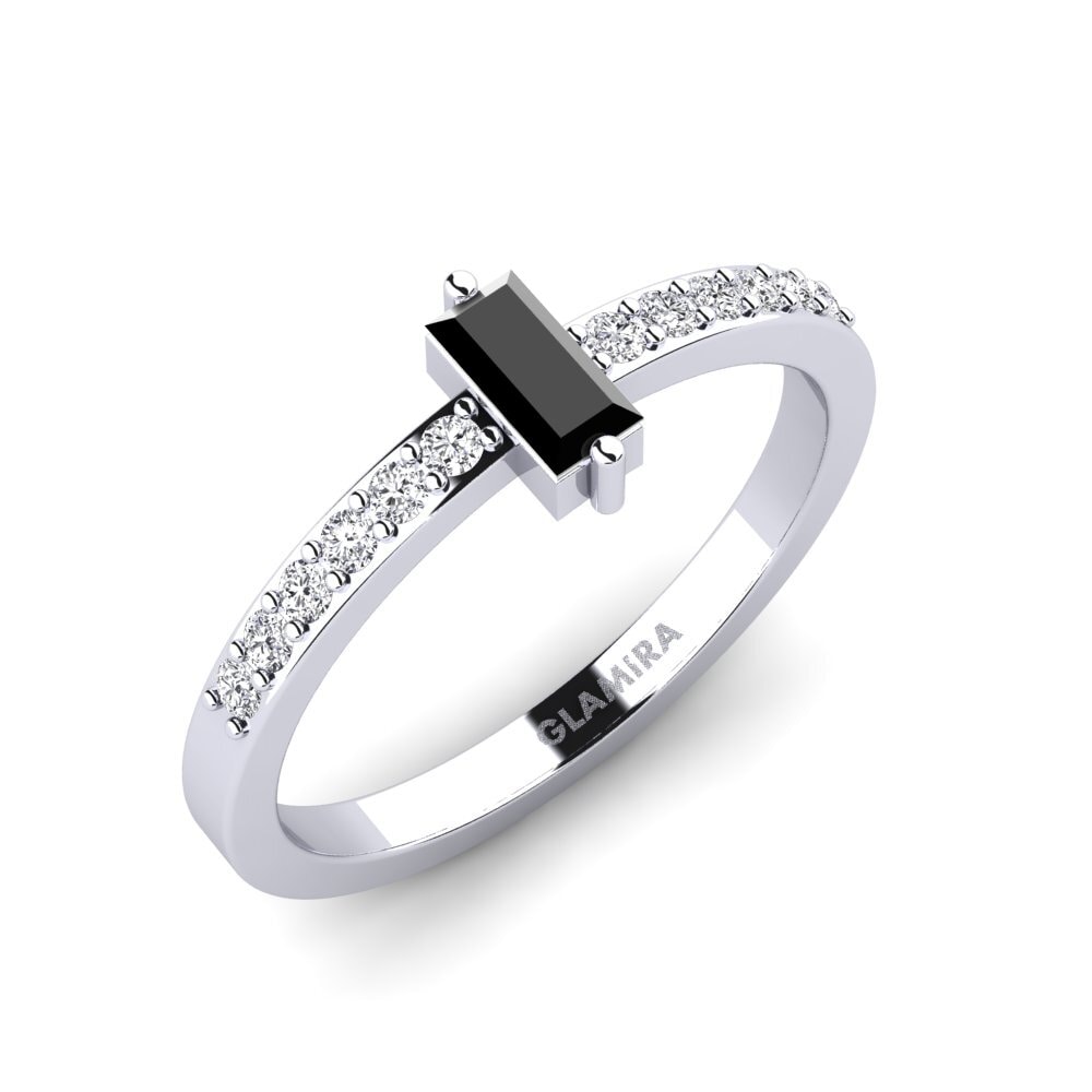 Black Onyx Engagement Ring Balos