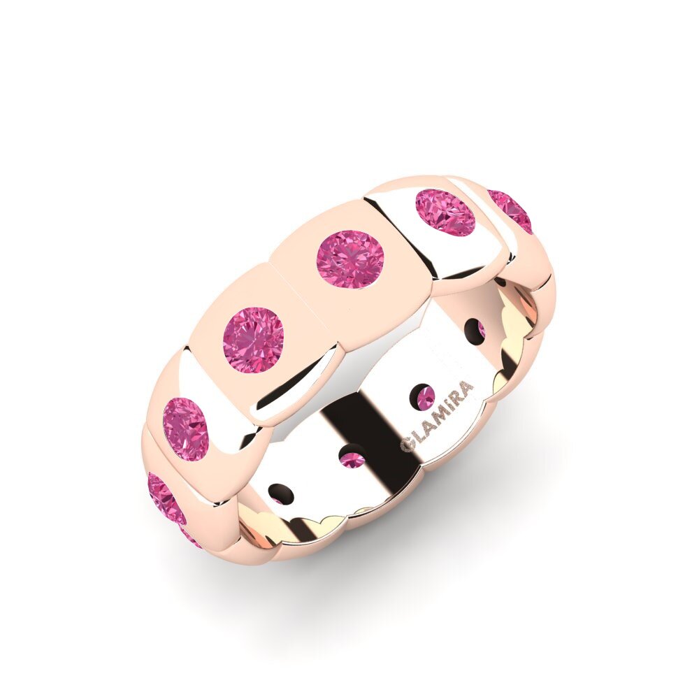 Or rose 14k Tourmaline Rose Bague Cuirnring