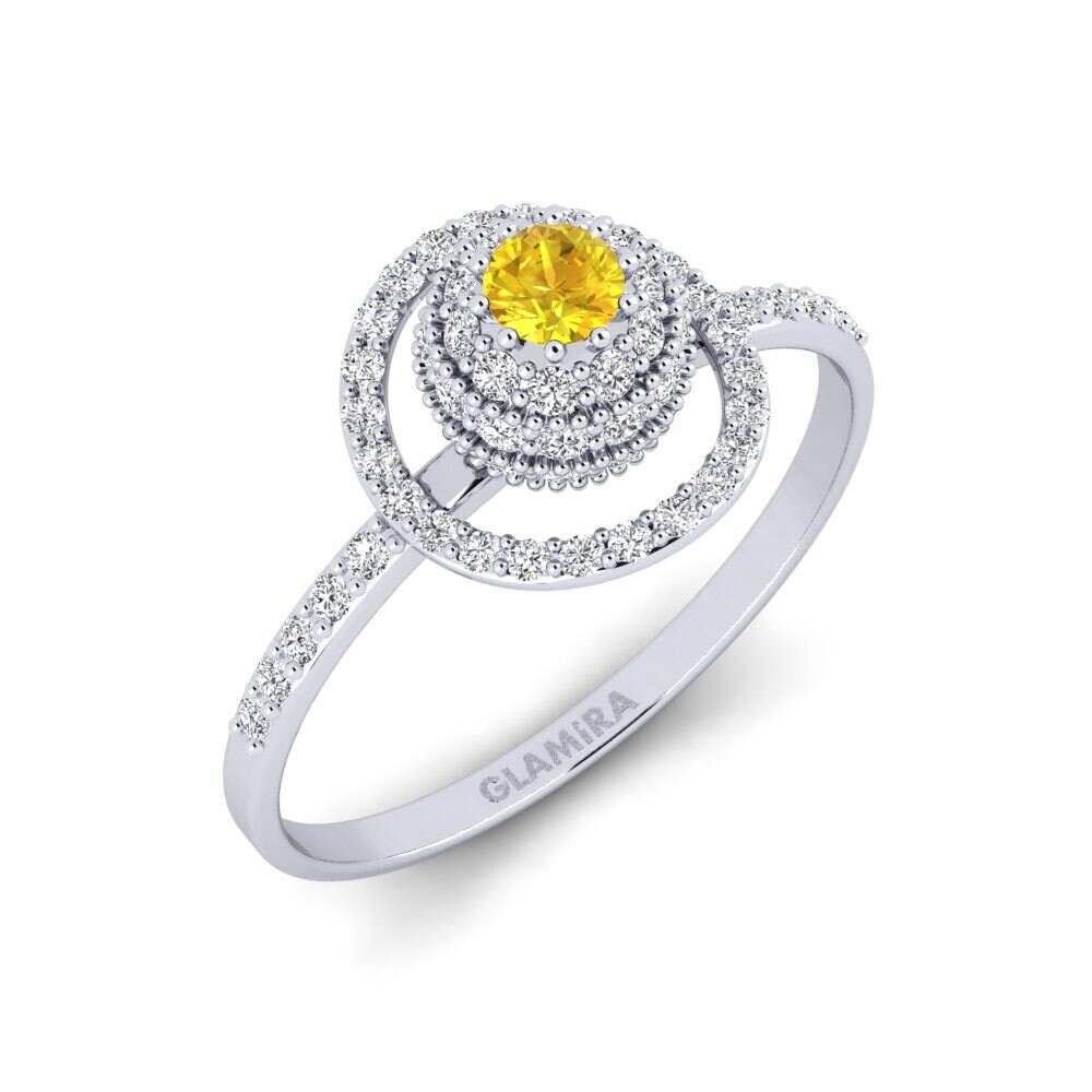 Yellow Sapphire Engagement Ring Duranty
