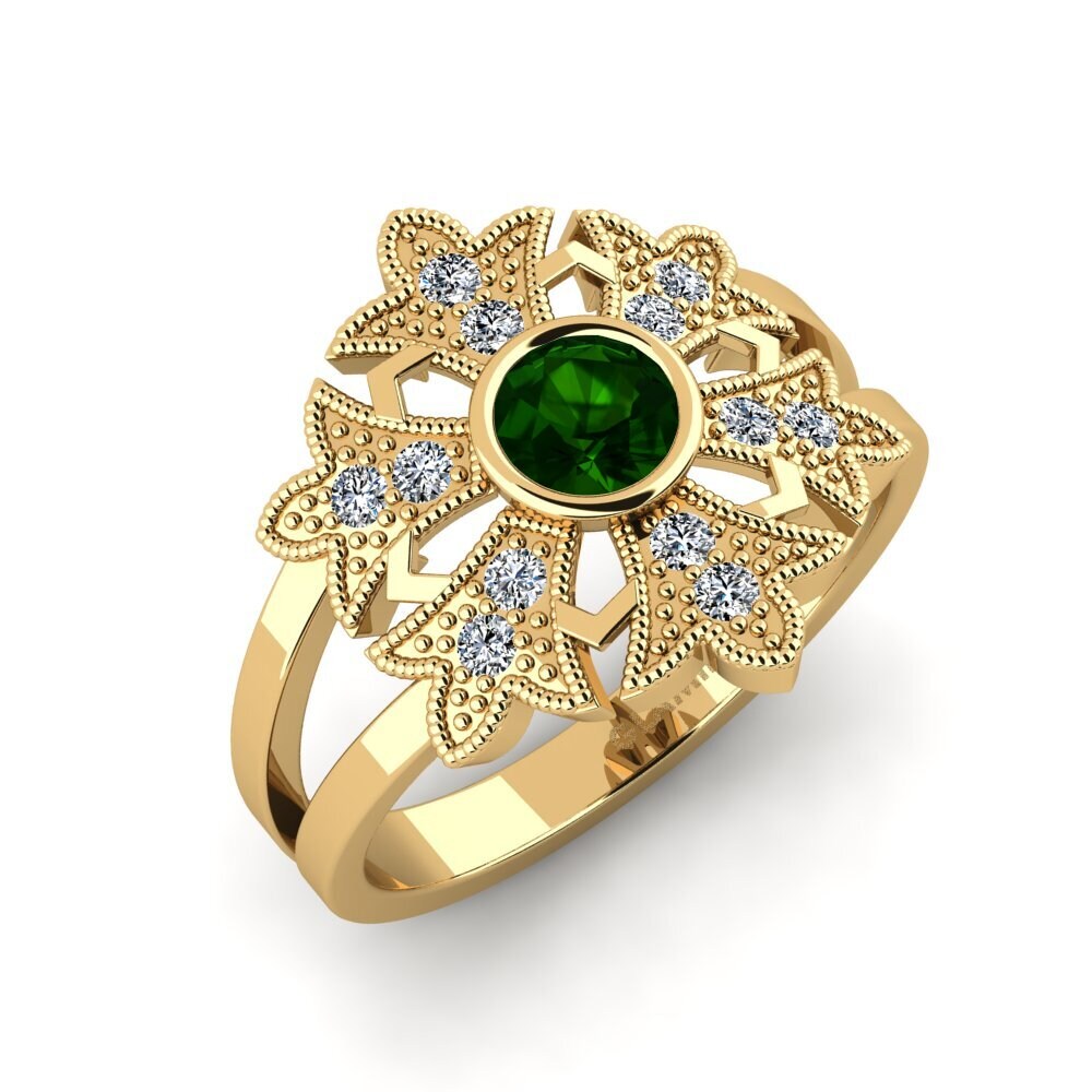 Green Tourmaline Ring Eyraneto