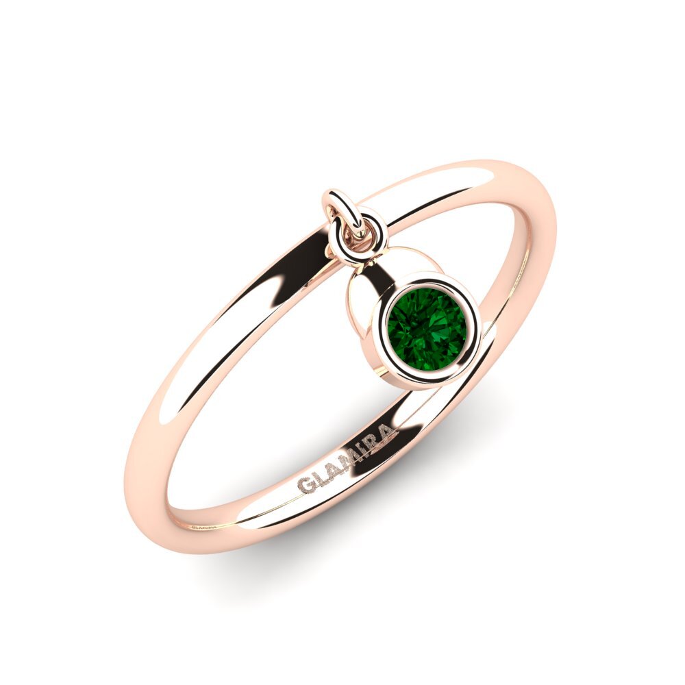 9ct Rose Gold Green Zirconia Ring Furphy