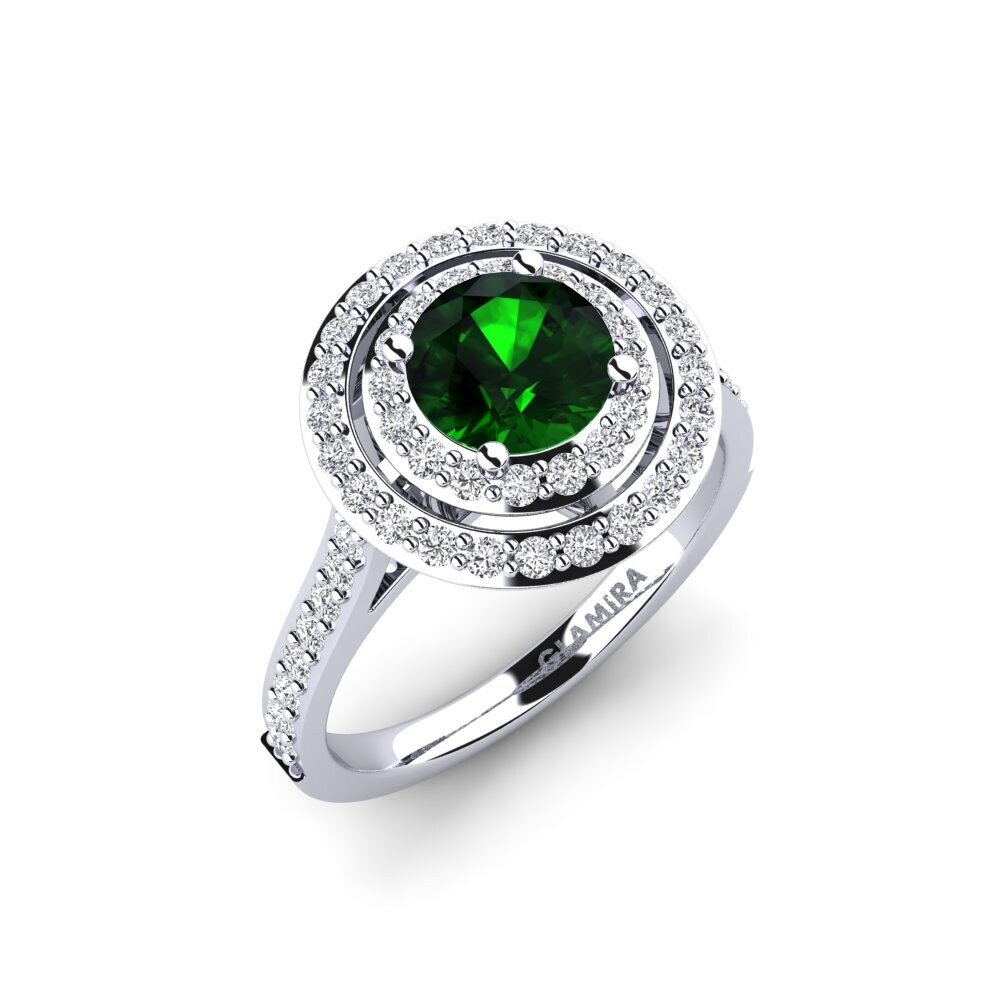 Green Tourmaline Engagement Ring Devona