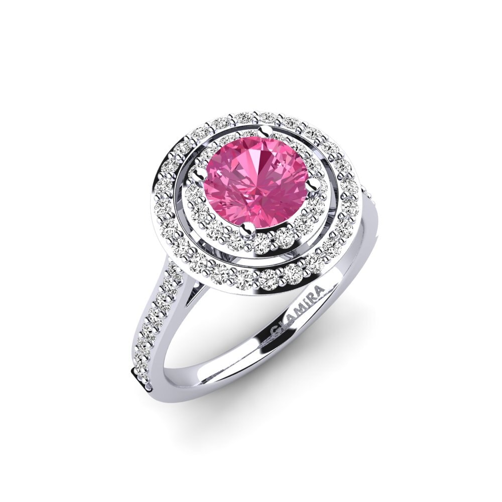 Turmalina rosa Anillo de compromiso Devona