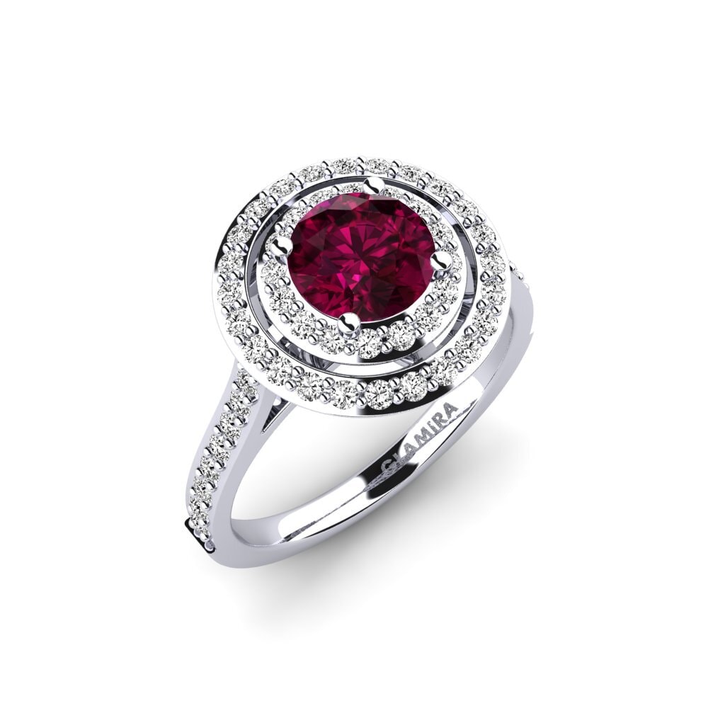 Granada de Rhodolite Anel de Noivado Devona
