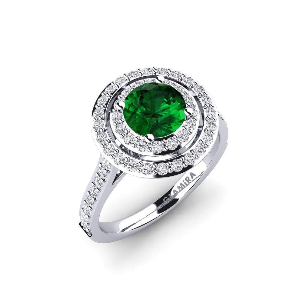 9ct White Gold Tsavorite Engagement Ring Devona