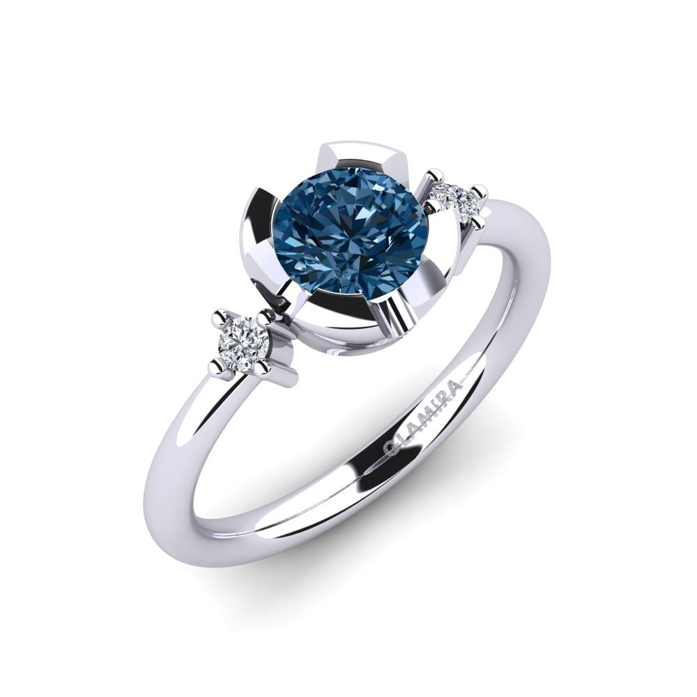 Blue Diamond Engagement Ring Adoray