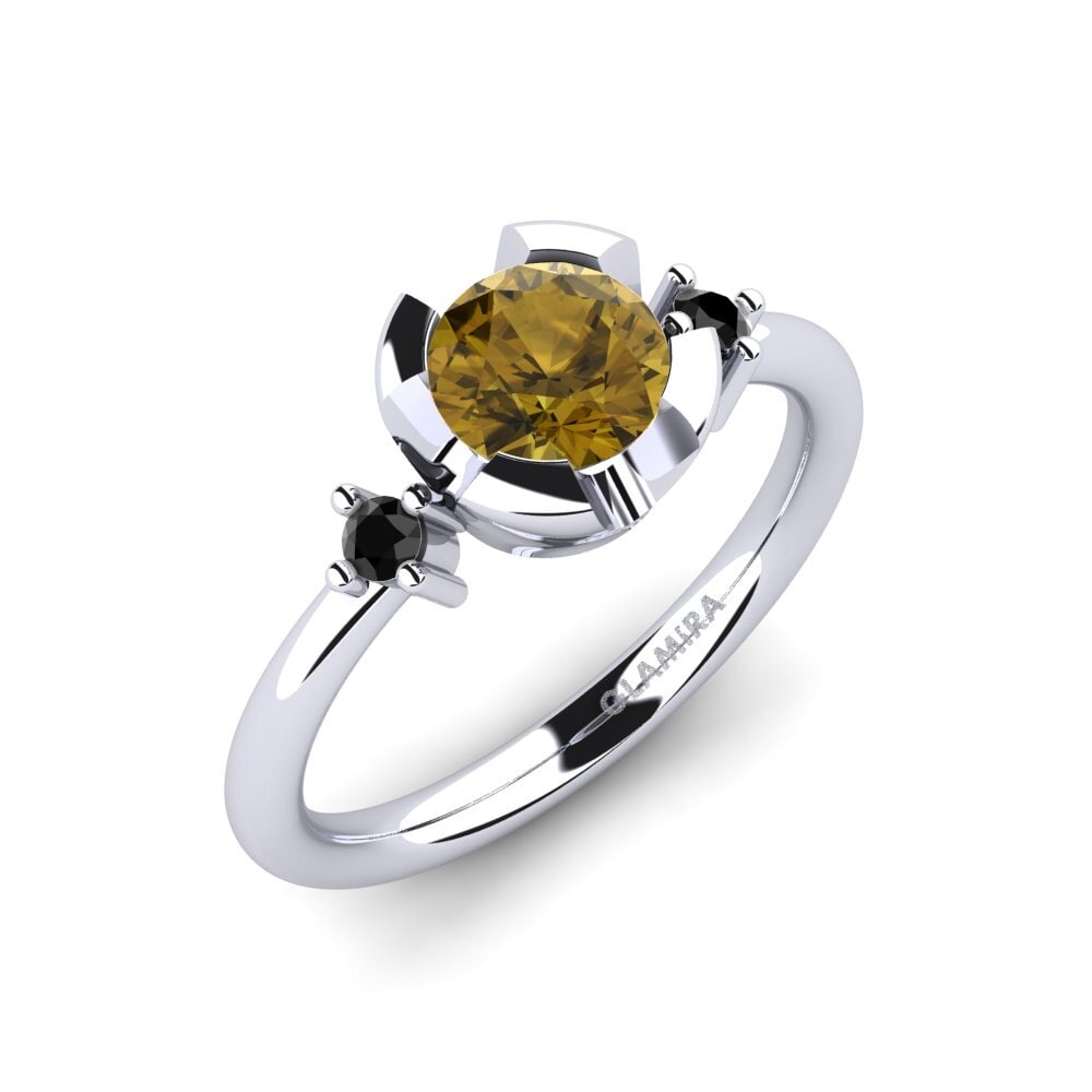 Circón Marrón Anillo de compromiso Adoray