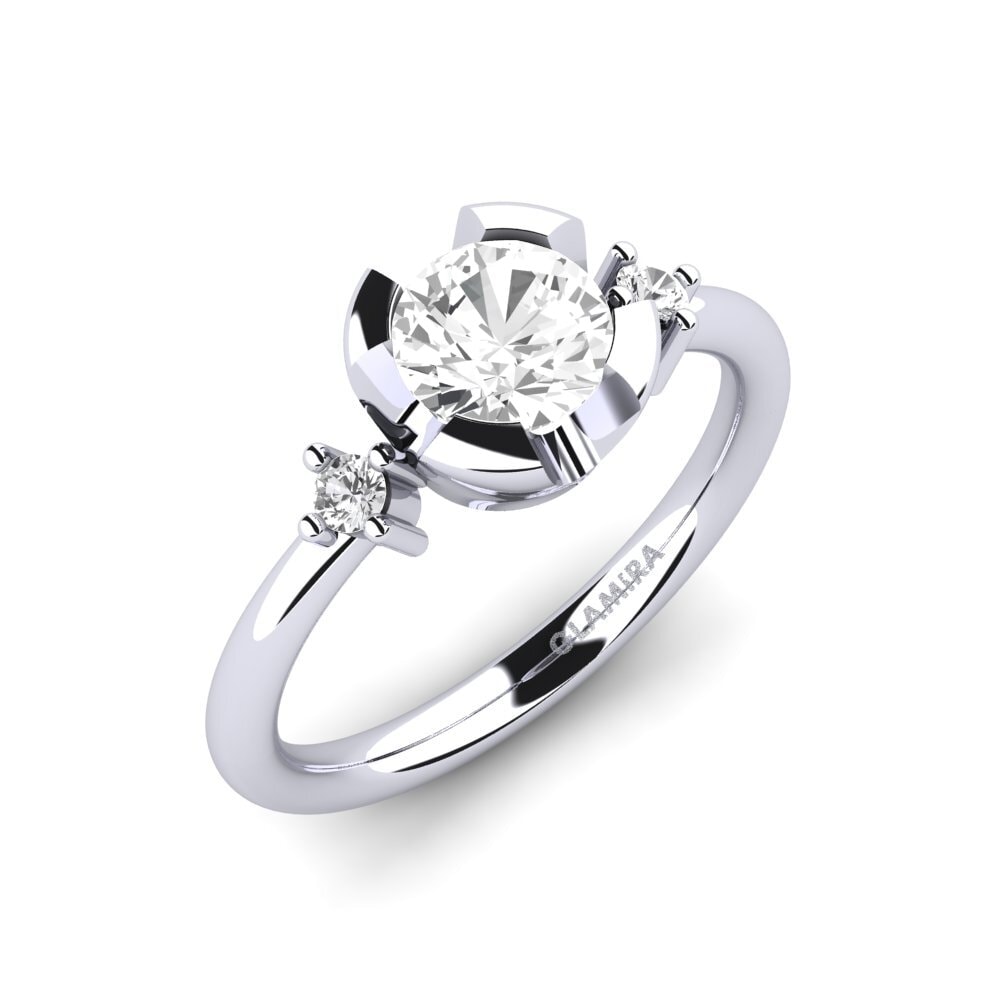 Hvid Safir Forlovelsesring Adoray
