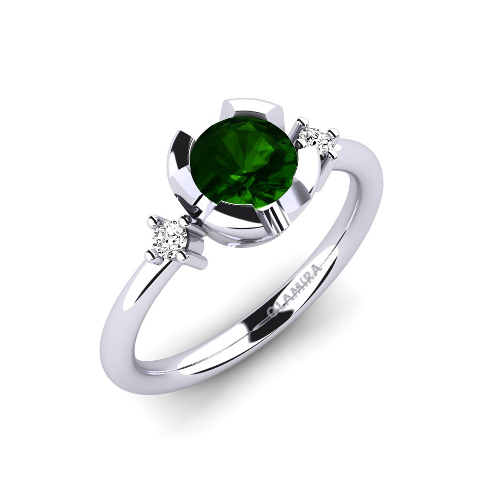 Đá Tourmaline Xanh / Bích tỷ Nhẫn đính hôn Adoray